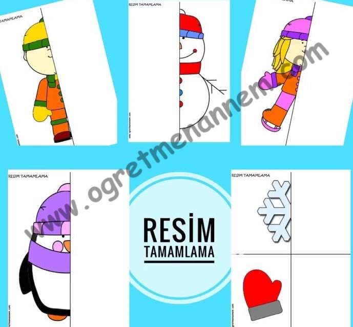 Kış Mevsimi Resim Tamamlama